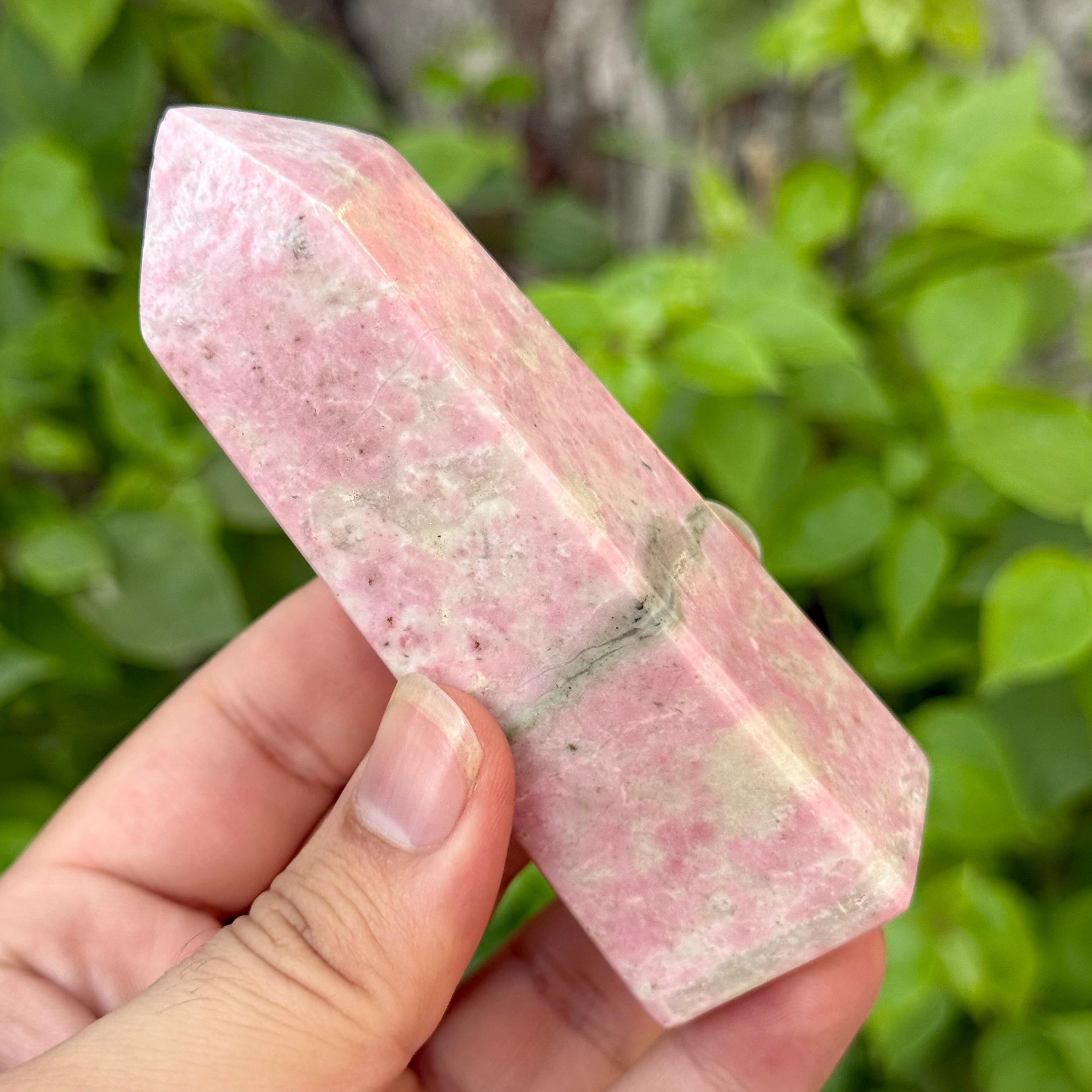 220g Red Rhodochrosite Obelisk Stone, Rhodochrosite Obelisk, Rhodochrosite Crystal Tower, Rhodochrosite Crystal Tower, Rhodochrosite Tower