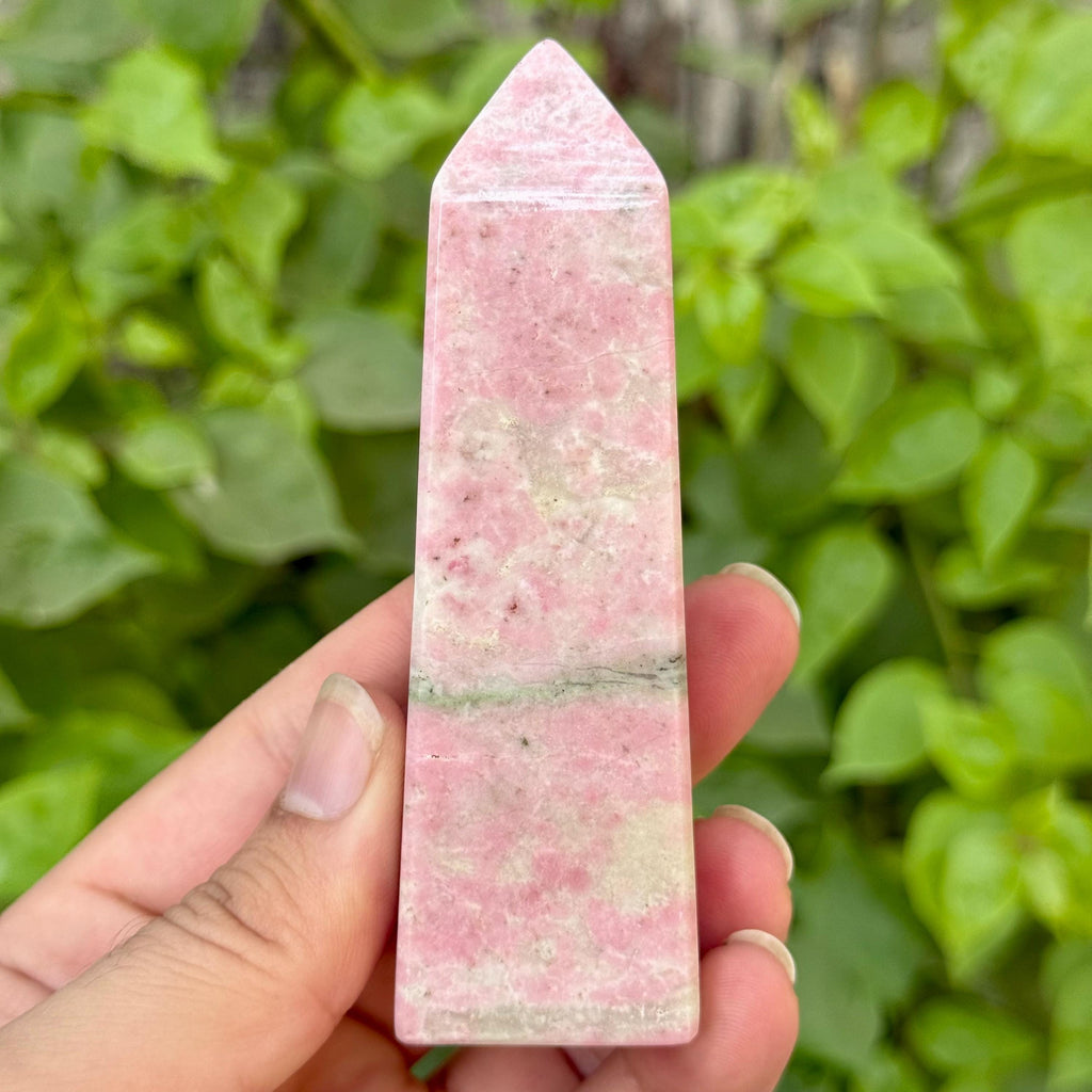 220g Red Rhodochrosite Obelisk Stone, Rhodochrosite Obelisk, Rhodochrosite Crystal Tower, Rhodochrosite Crystal Tower, Rhodochrosite Tower
