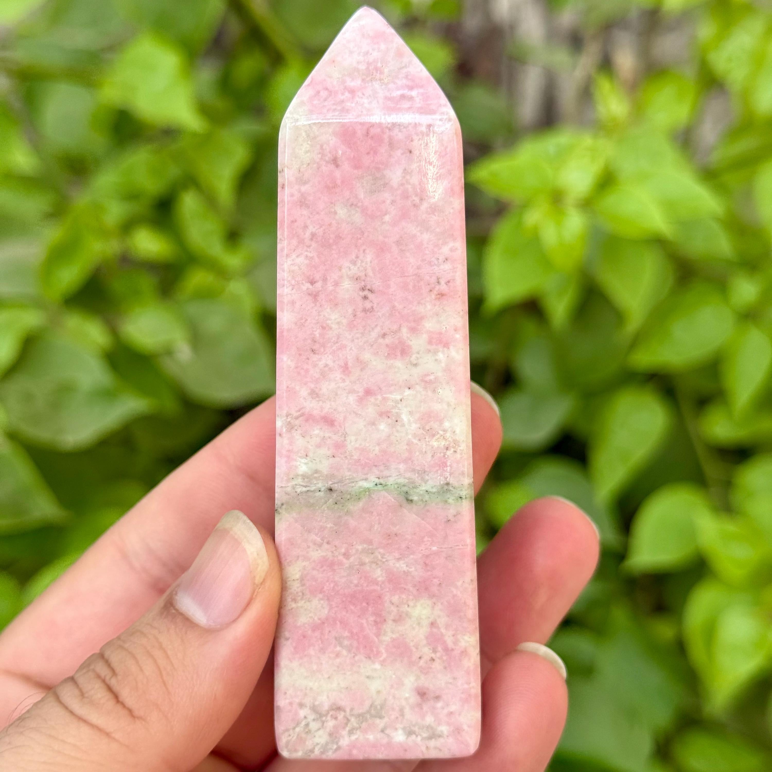 220g Red Rhodochrosite Obelisk Stone, Rhodochrosite Obelisk, Rhodochrosite Crystal Tower, Rhodochrosite Crystal Tower, Rhodochrosite Tower